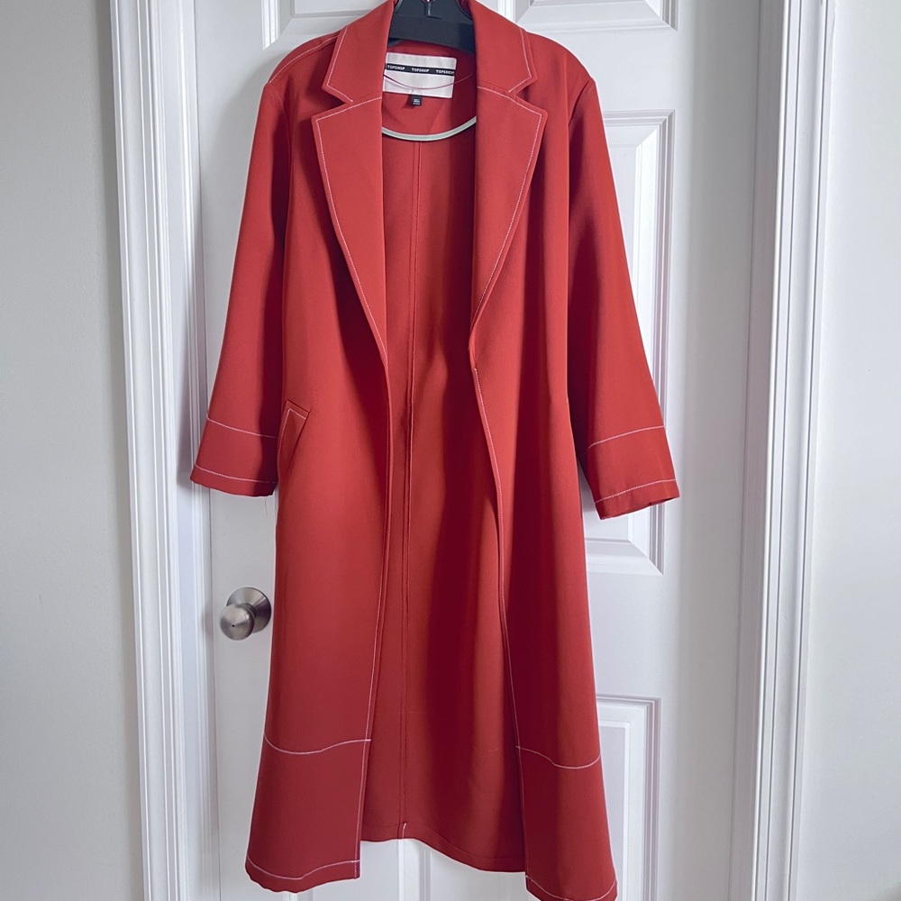 Topshop longline trench coat